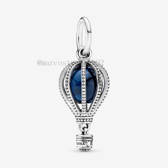 Pandora Blue Hot Air Balloon Travel Charm - Picture 1 of 3